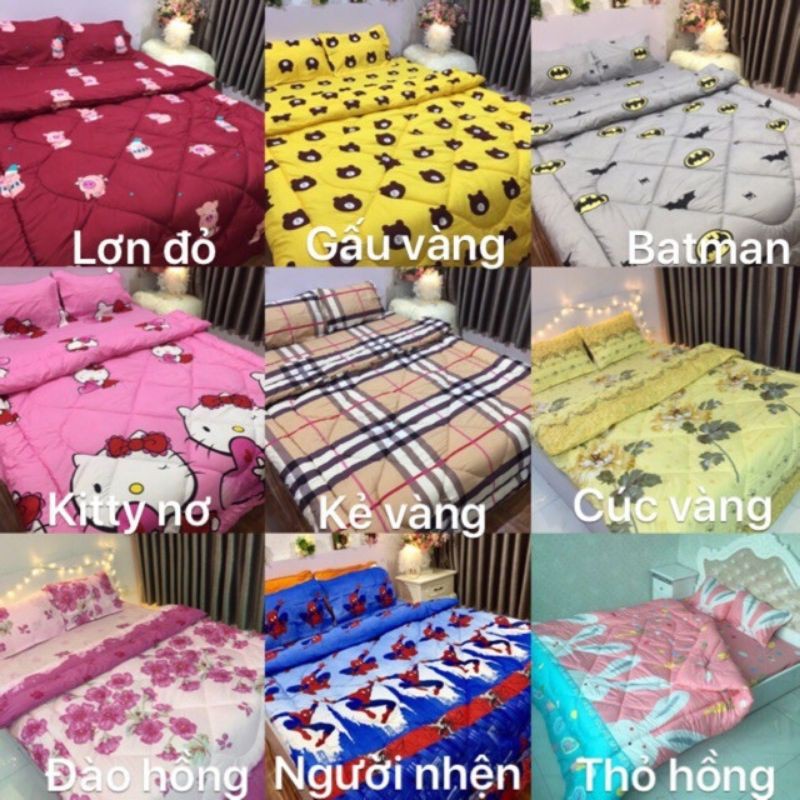 Vỏ gối đầu cotton poly 2 chiếc nhiều mẫu nghộ nghĩnh năm 2021