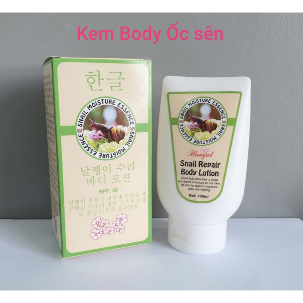 Kem body ốc sên trắng da mặt và toàn thân chiết xuất từ dịch Ốc Sên
