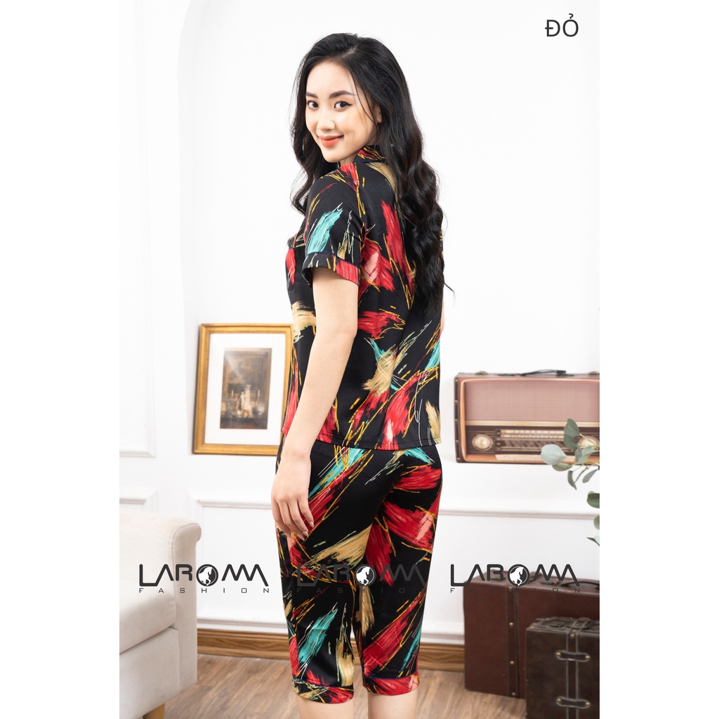 LAROMA Bộ Pijama họa tiết lửng nữ