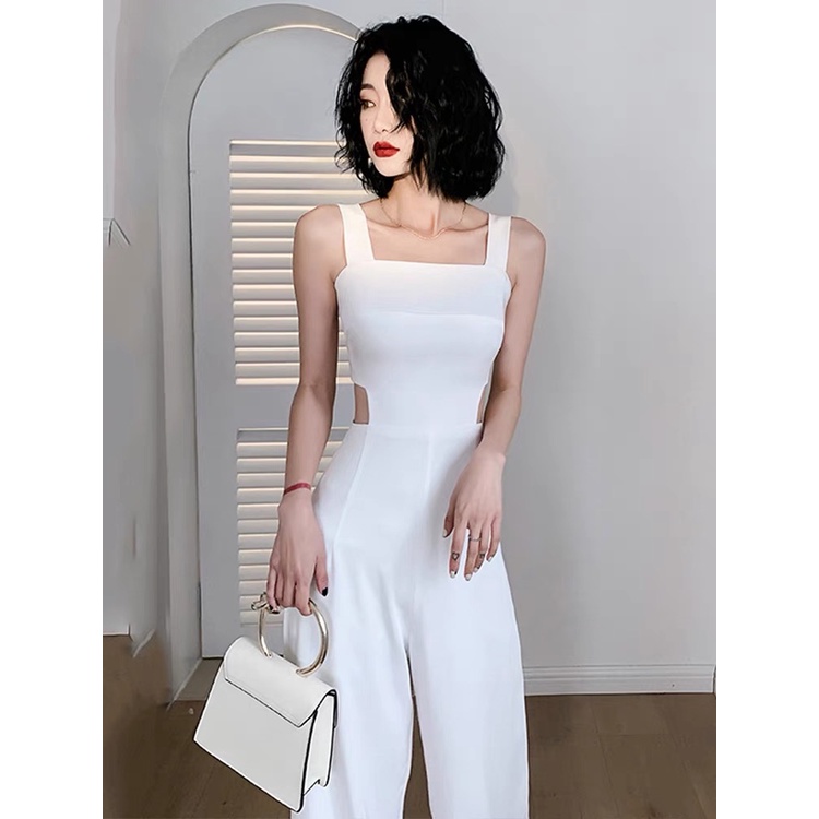 A36 Jumpsuit Dài 3 Lỗ Cutout Eo
