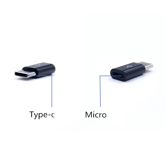 Đầu chuyển đổi Micro USB sang Type C, Đầu chuyển đổi cổng Micro USB sang jack type C cho điện thoại