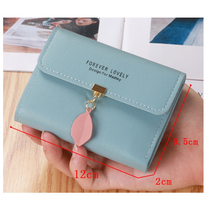 Women's Short Small Coin Purse Wallet Ladies Leather Folding Card Card Holder