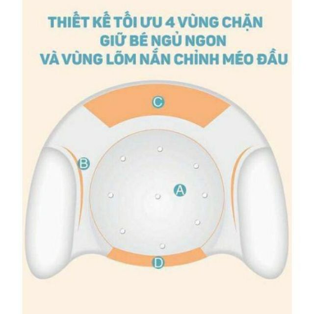 Gối cao su non ( 3D ) chống méo đầu cho bé trai / bé gái