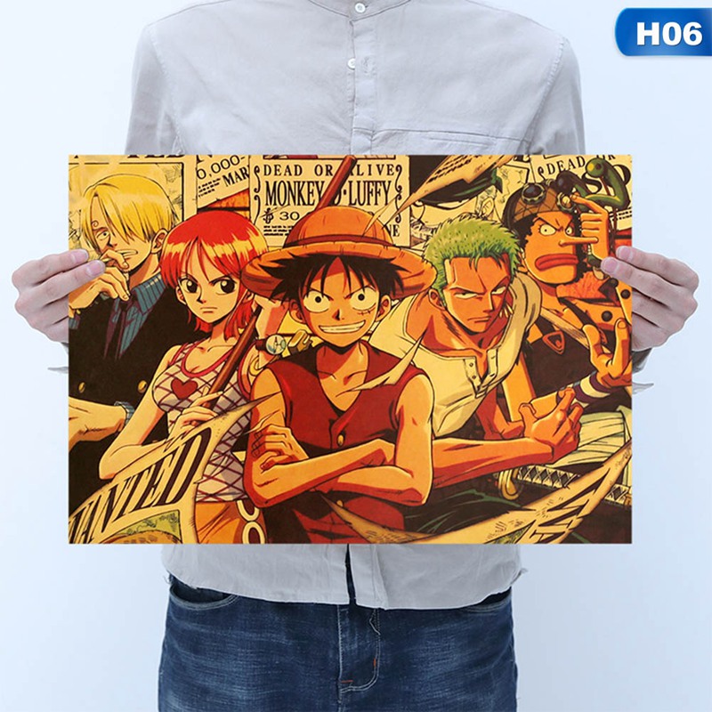 Tấm Áp Phích Treo Trang Trí Phòng In Hình Nhân Vật Trong One Piece