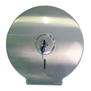 Combo 1 hộp đựng giấy tròn inox tặng 2 cuộn giấy vệ sinh 600gr