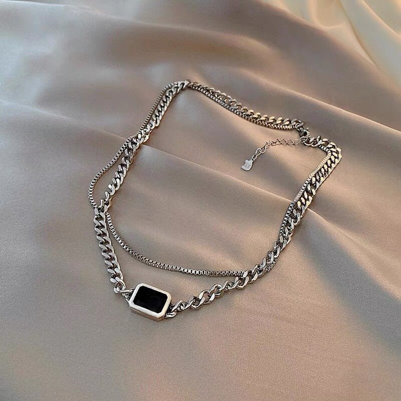 Vòng cổ UNISEX nam nữ cá tính 2in1 phong cách SWAG