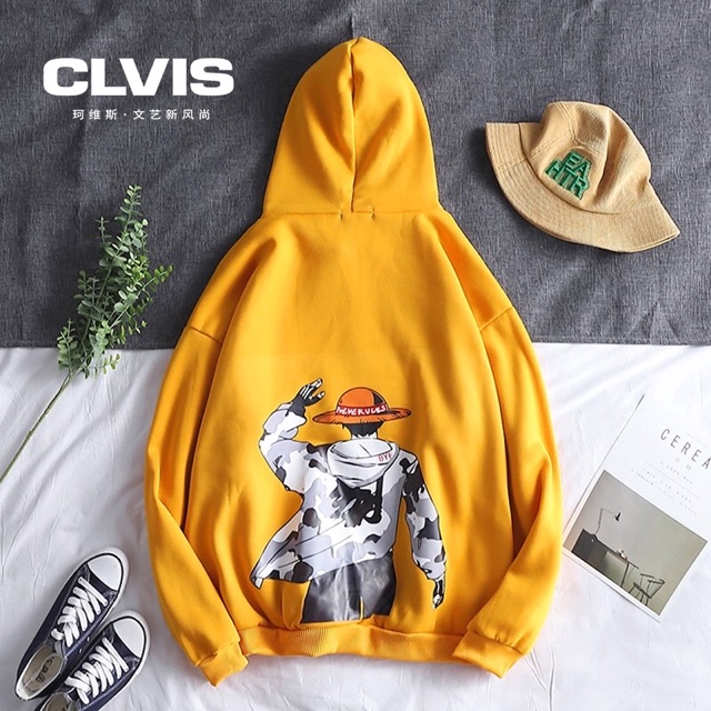 Áo hoodie unisex form rộng nam nữ one pi 01 có bigsize chất nỉ bông dày mịn