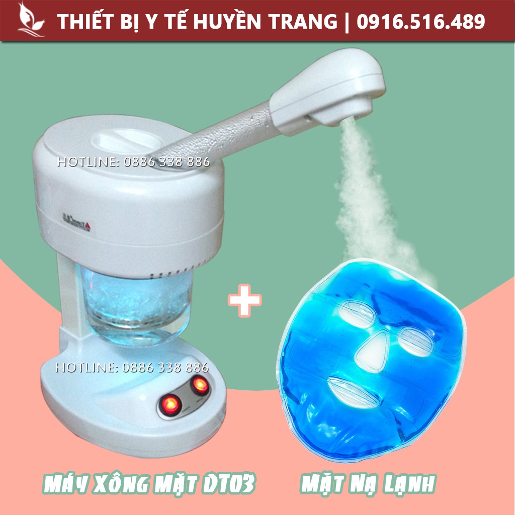 Combo Máy Xông Hơi Nóng DT03 + Mặt Nạ Lạnh Se Khít Lỗ Chân Lông = Máy Xông Nóng Lạnh Thiết Bị Y Tế Huyền Trang