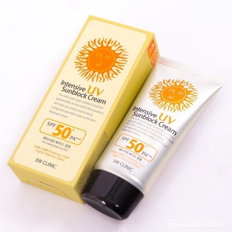 Kem Chống Nắng 3w Clinic Intensive Uv Sunblock Cream Spf 50 Pa+++