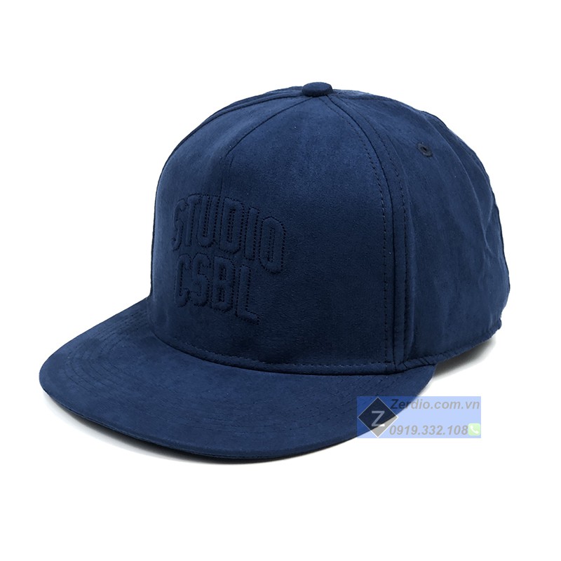 Nón hiphop nam nữ, mũ snapback màu xanh dương vải cotton dày cao cấp ...