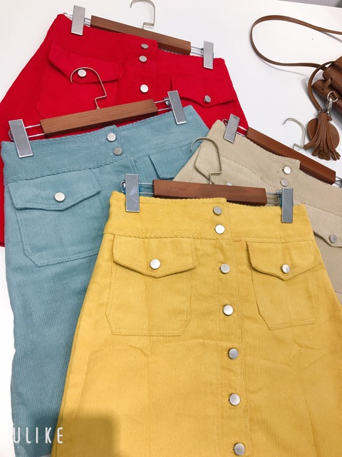 Chân váy dáng A nhung tăm quảng châu CV932 nữ | BigBuy360 - bigbuy360.vn