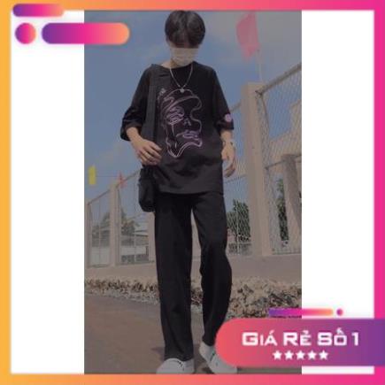 Set Bộ Áo Thun Sadboiz Mix Quần Kaki Ống Rộng Unisex( Hàng Sẵn)