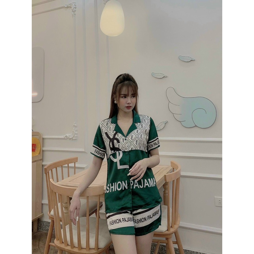 Bộ Pijama Lụa Satin Tay ngắn quần đùi Form dưới 60 kí nhiều mẫu | BigBuy360 - bigbuy360.vn