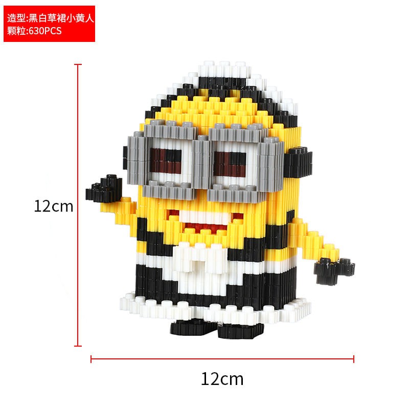 Mô Hình Lắp Ráp Lego 3D Minion (size M Cao 13cm)