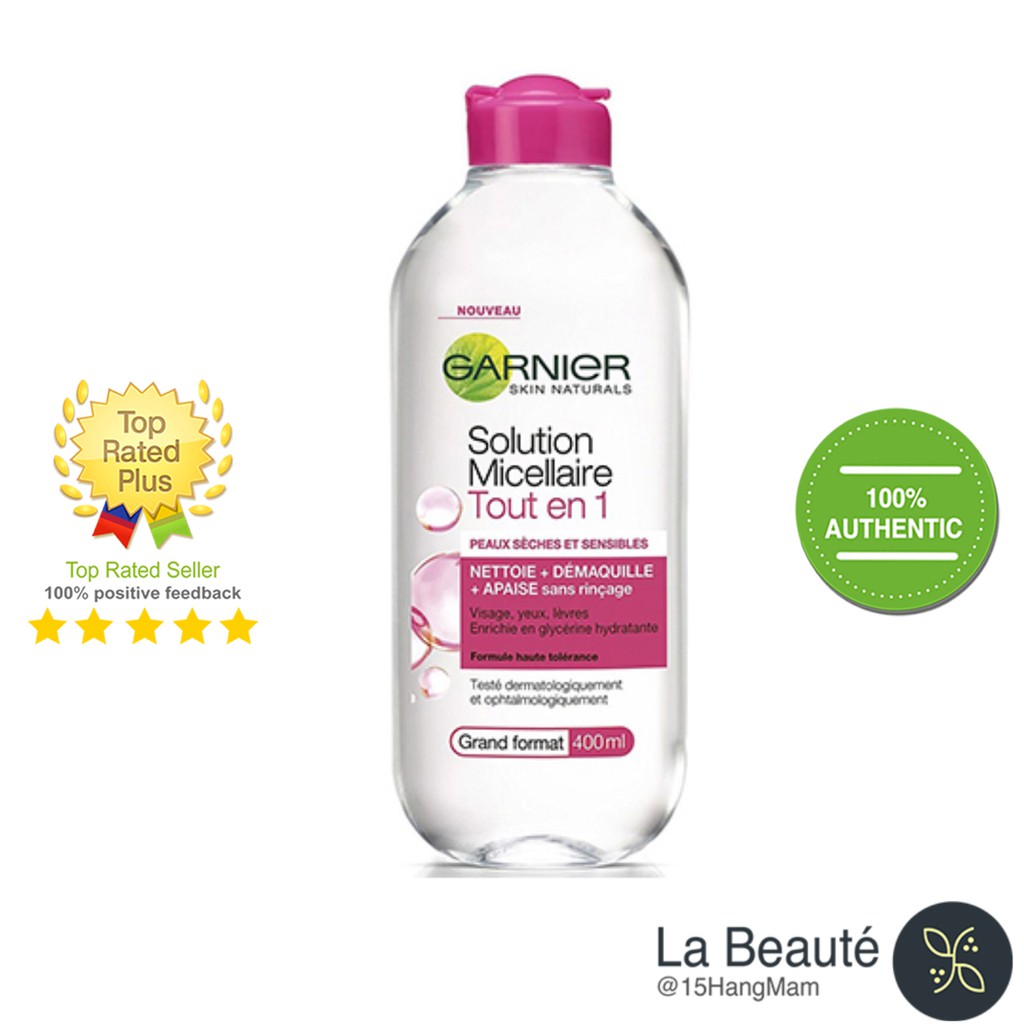 Garnier Skin Active Solution Micellaire Tout en 1 - Tẩy Trang Dành Cho Da Thường [Nhiều Loại Dung Tích]