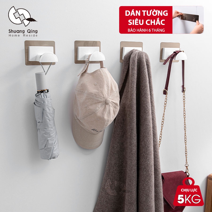 Móc Treo Đa Năng SHUANGQING Dán Tường Treo Quần Áo, Túi Xách SQ5197