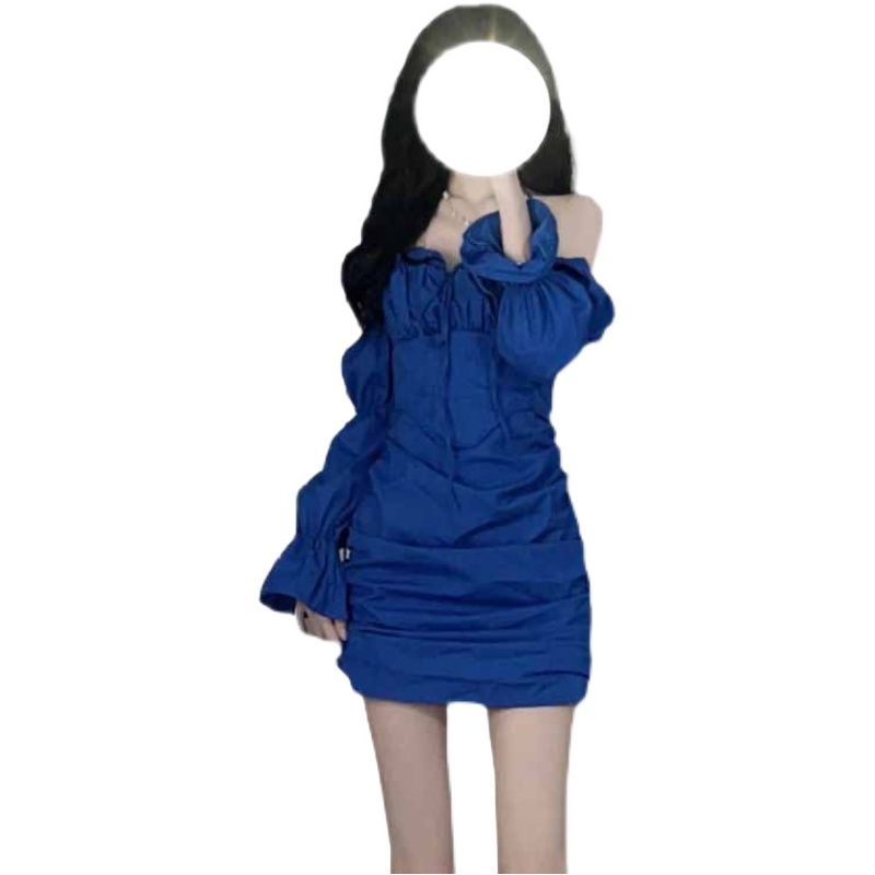 Jiashucheng Đầm Nữ Thiết Kế Ôm Hông Quyến Rũ Phong Cách Hepburn Pháp Độc Đáo