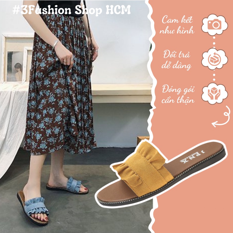 Dép Nữ Quai Ngang Bèo Nhúng Hot Trend Tôn Dáng Quai Vải Chắc Chắn Nhẹ Êm Trẻ Trung - 3143