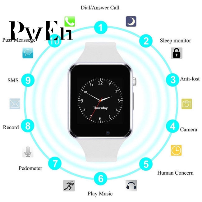 Đồng hồ đeo tay thông minh Bluetooth GSM cho Android Samsung iPhone