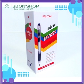 Bút bi tia chớp 0.5mm stacom bp1055- mực xanh | bút bi học sinh tia chớp bp1055
