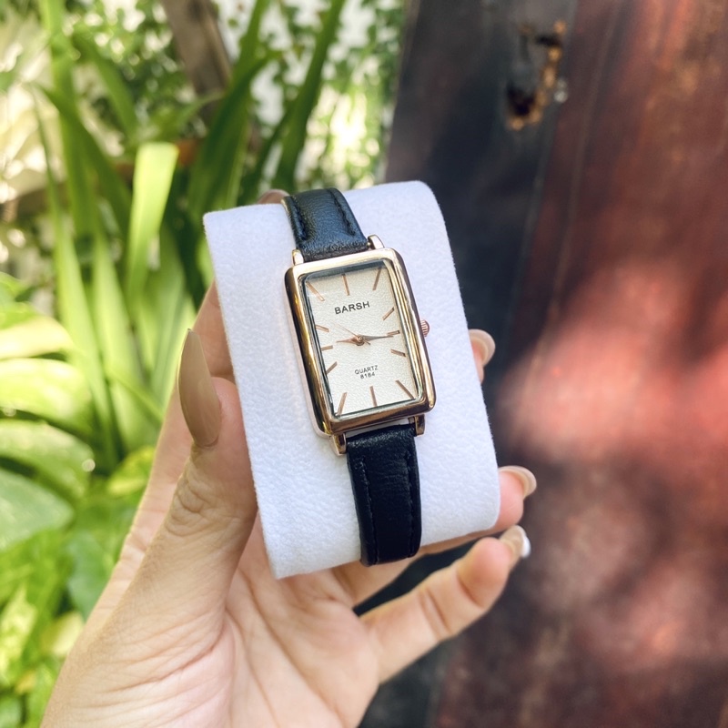 Đồng hồ nữ mặt chữ nhật 28mm dây da nhỏ SULABAS đẹp trẻ trung năng động