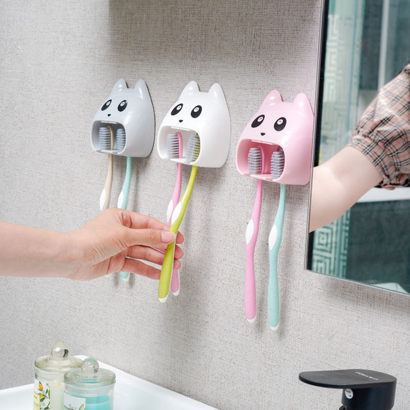 Giá treo bàn chải đánh răng gắn tường kiểu dáng đáng yêu tiện lợi