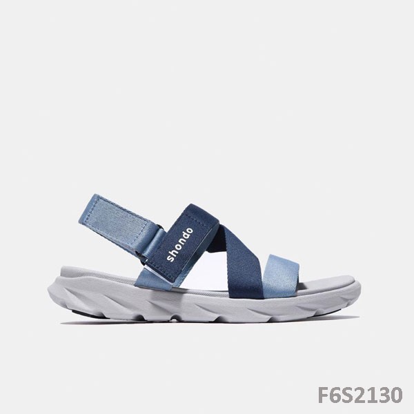 Giày Sandal Shondo Quai Chéo Xám Ombre Xanh Dương F6S2130