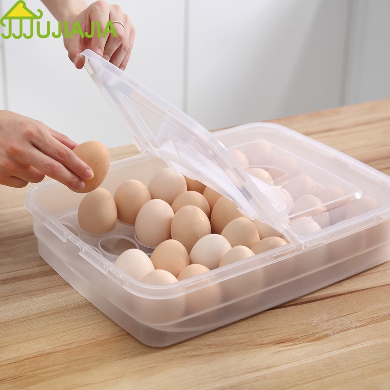 Hộp Đựng Trứng JUJIAJIA Bằng Nhựa Trong Suốt