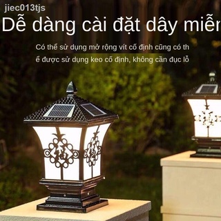 ₪❆◆đèn đầu cột năng lượng mặt trời sân vườn ngoài biệt thự cổng trụ cửa tường chống thấm