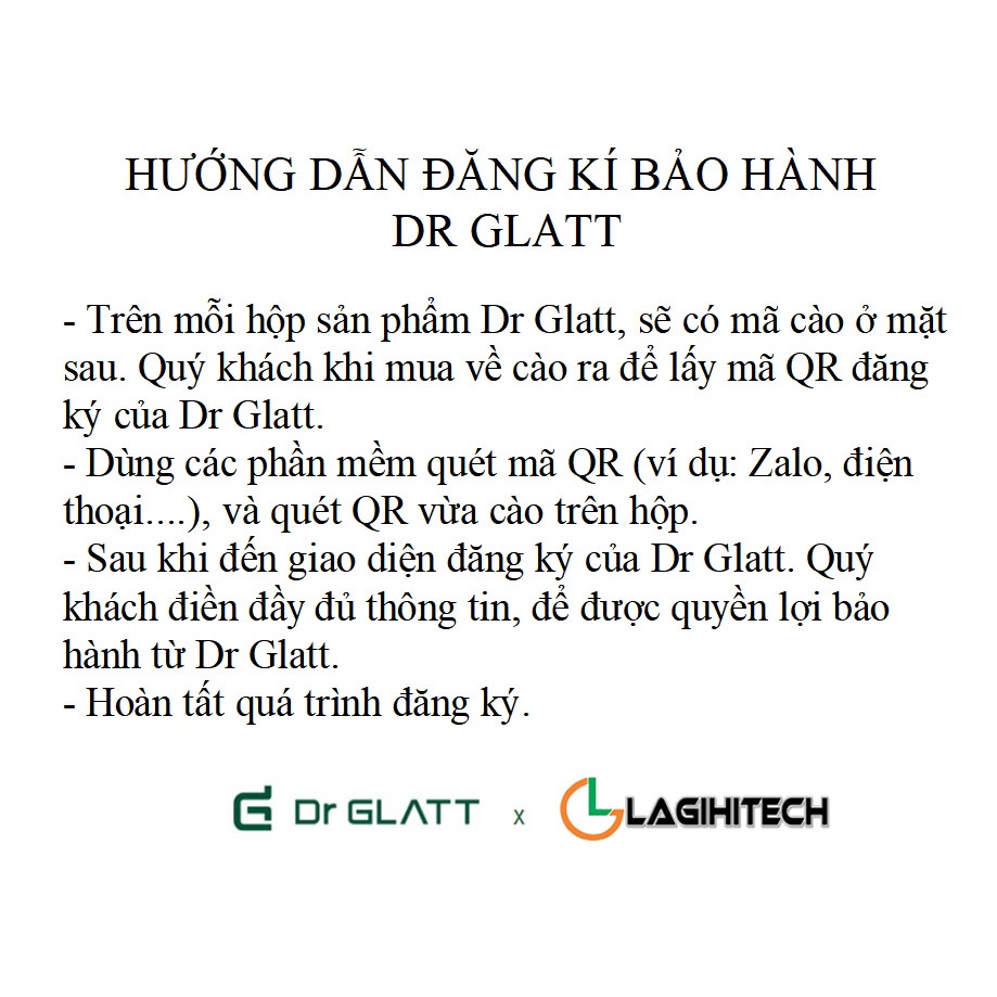 *LAGIHITECH* ( NEW) Máy rửa mặt & đẩy tinh chất Dr Glatt DUA FIT PRO - Hàng Chính Hãng DR GLATT