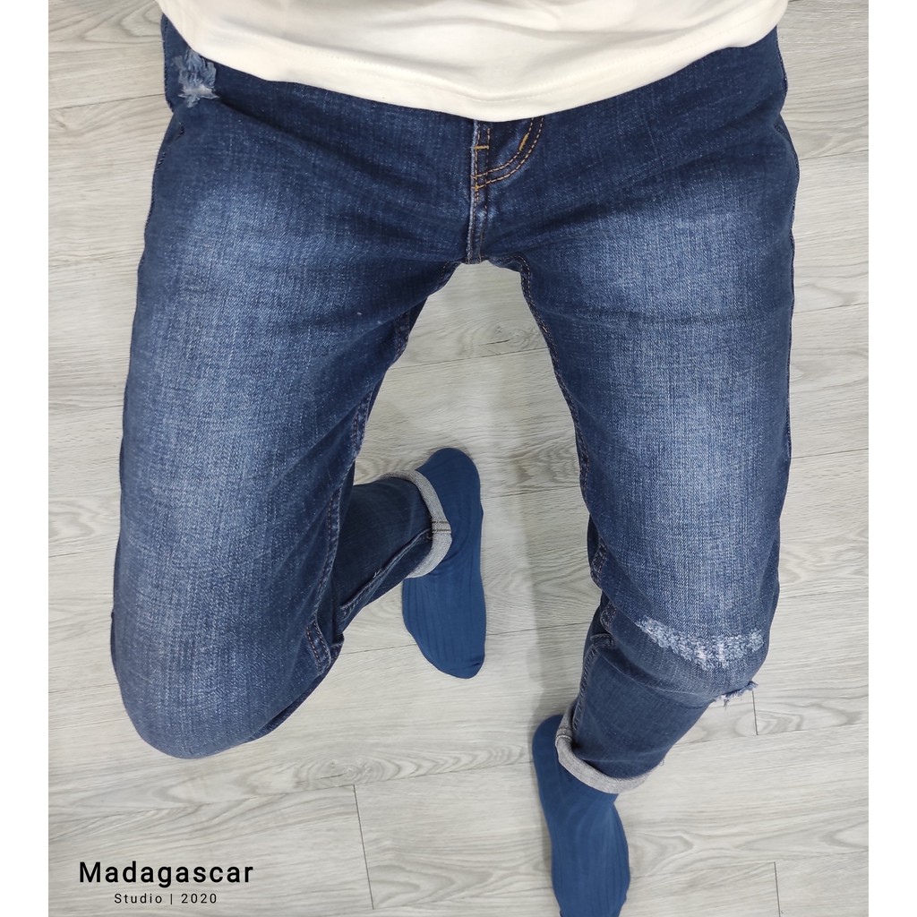 Quần Jean Nam Xanh Đậm - Premium Blue Jean