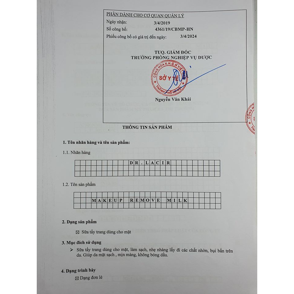 Sữa Tẩy Trang Dịu Nhẹ Làm Sạch Thu Nhỏ Lỗ Chân Lông - Makeup Remove Milk - Dr Lacir | BigBuy360 - bigbuy360.vn