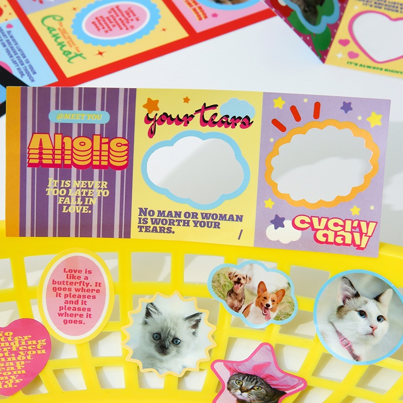 Sticker Giấy Dán Tường Họa Tiết Imoda Phong Cách Hàn Quốc Độc Đáo Trang Trí Sổ Tay DIY