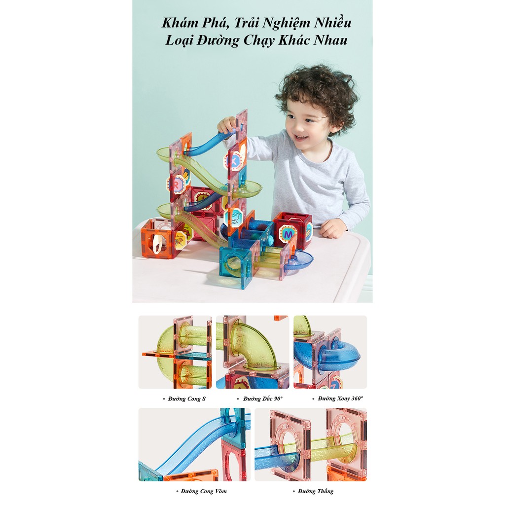 Xếp Hình Nam Châm Thả Bi Magnetic Blocks - KUB