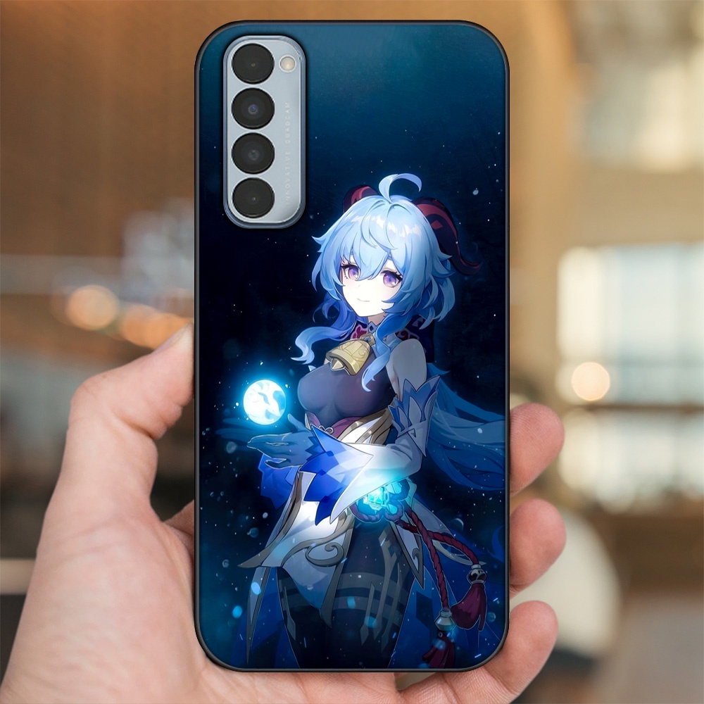 Ốp lưng Oppo Reno 4 Pro viền đen in hình Ganyu Genshin Impact