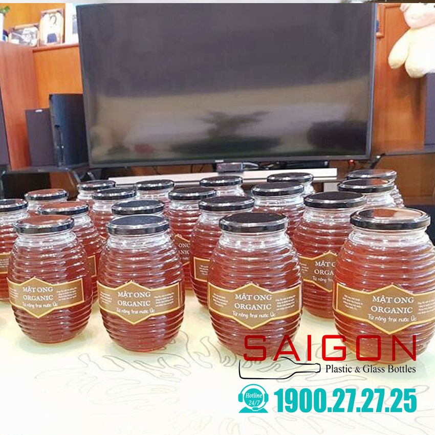 Hũ Thủy Tinh hình Ong 1000ml | 750ml | 350ml Đựng Thực Phẩm