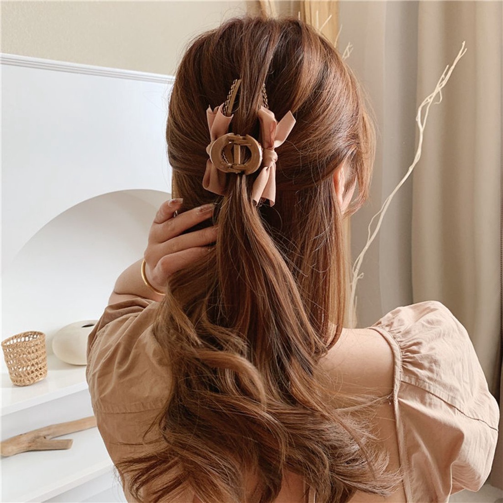 ANEMONE Fashion Women Hair Clip|Hair Crab Bowknot Hair Claw Clip Hair Accessories Large Hairpins Butterfly Bow for Thick Hair Girls Korean Style Barrette/Multicolor