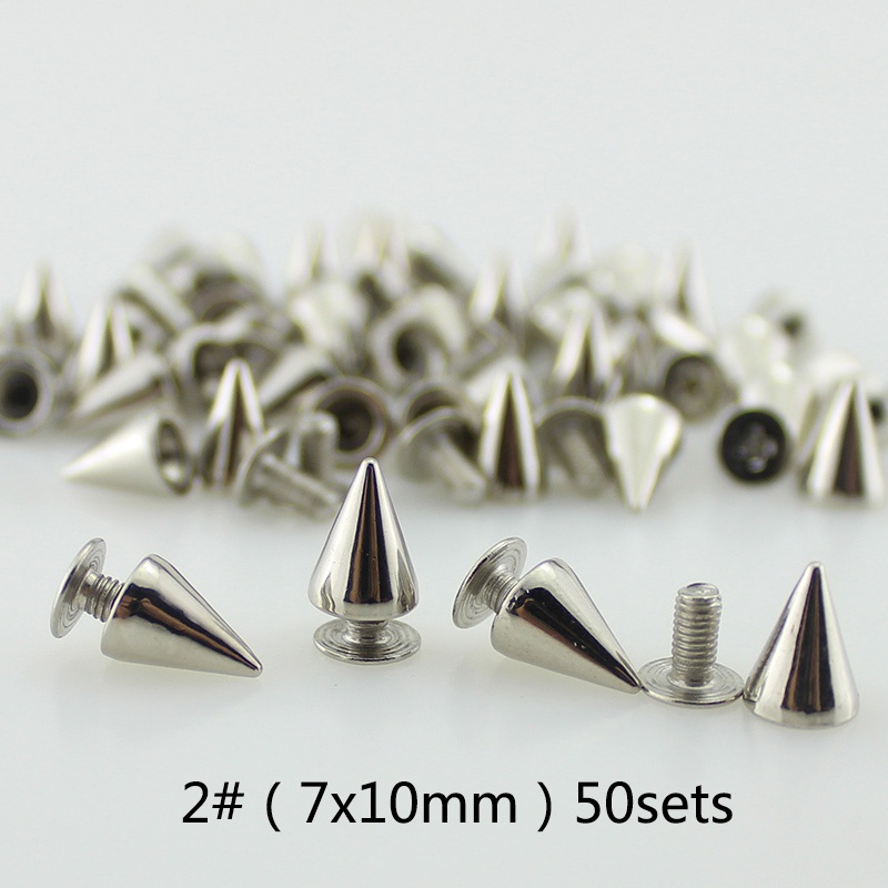 Đinh Tán Màu Bạc Cho Quần Áo Da Phong Cách Punk