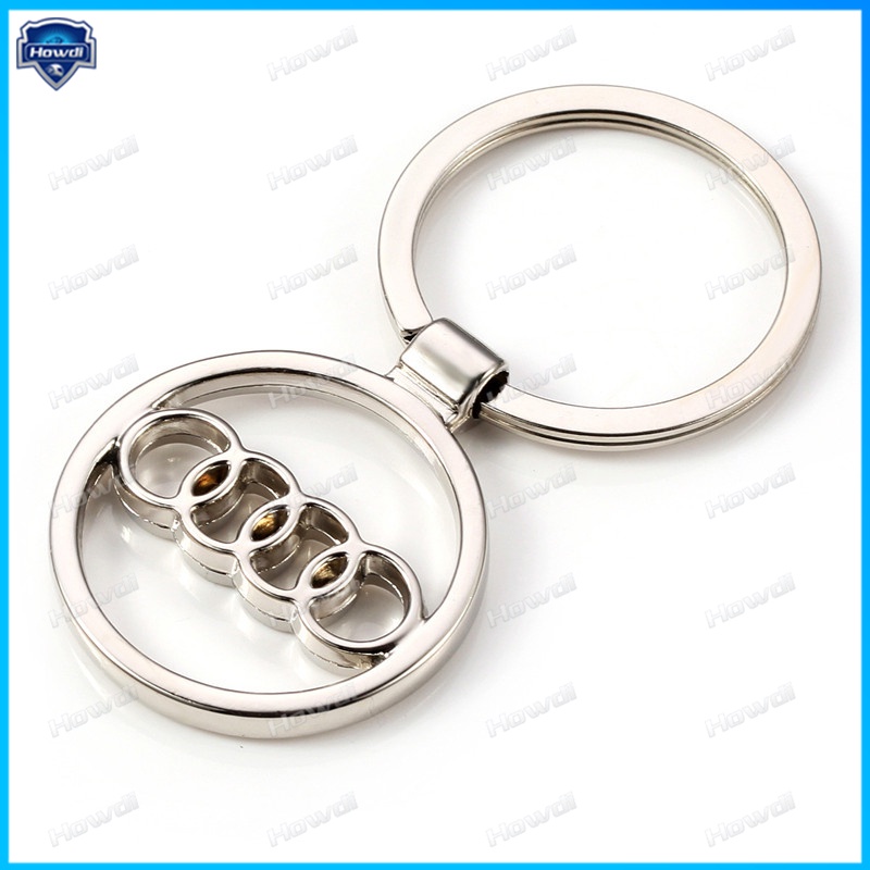 Zr cho kiểu dáng xe hơi bằng thép không gỉ logo xe hơi bằng kim loại móc khóa 3d keychain keyring