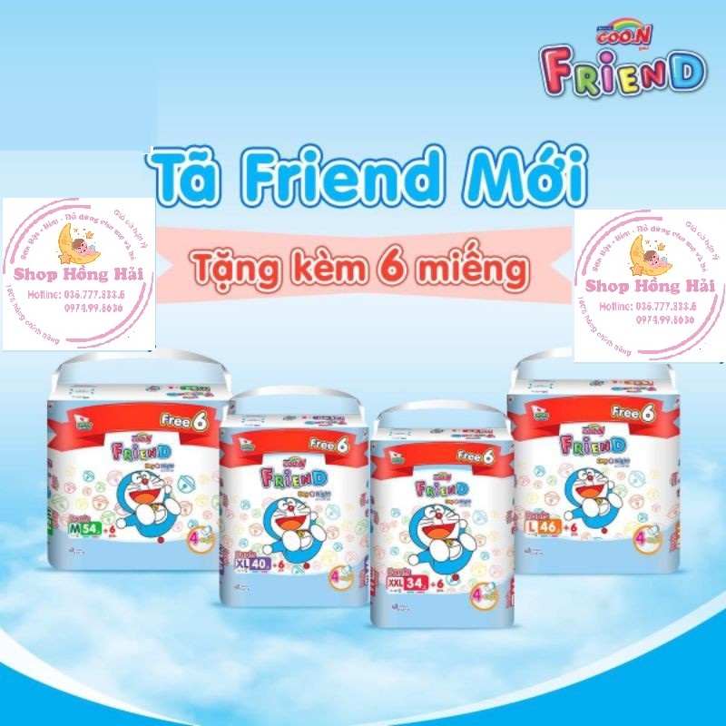 Bỉm quần Goon friend mẫu mới M54/L46/XL40/XXL34/XXXL22