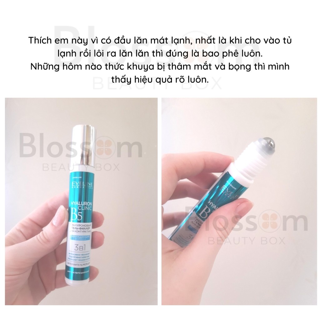 Lăn mắt lạnh Eveline Roll-on Hyaluronic 2 in 1