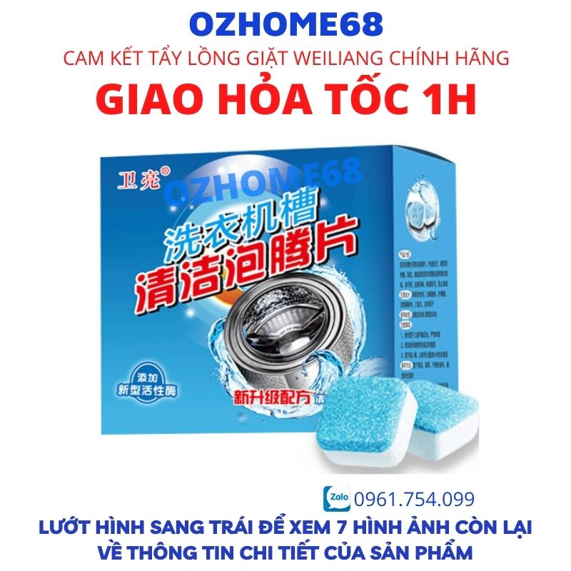Viên Vệ Sinh Lồng Máy Giặt Công Nghệ Mới Diệt khuẩn 99% và Tẩy Sạch Cặn Máy Giặt
