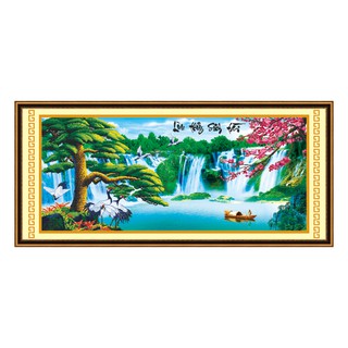 Tranh thêu chữ thập Lưu thủy sinh tài 53271