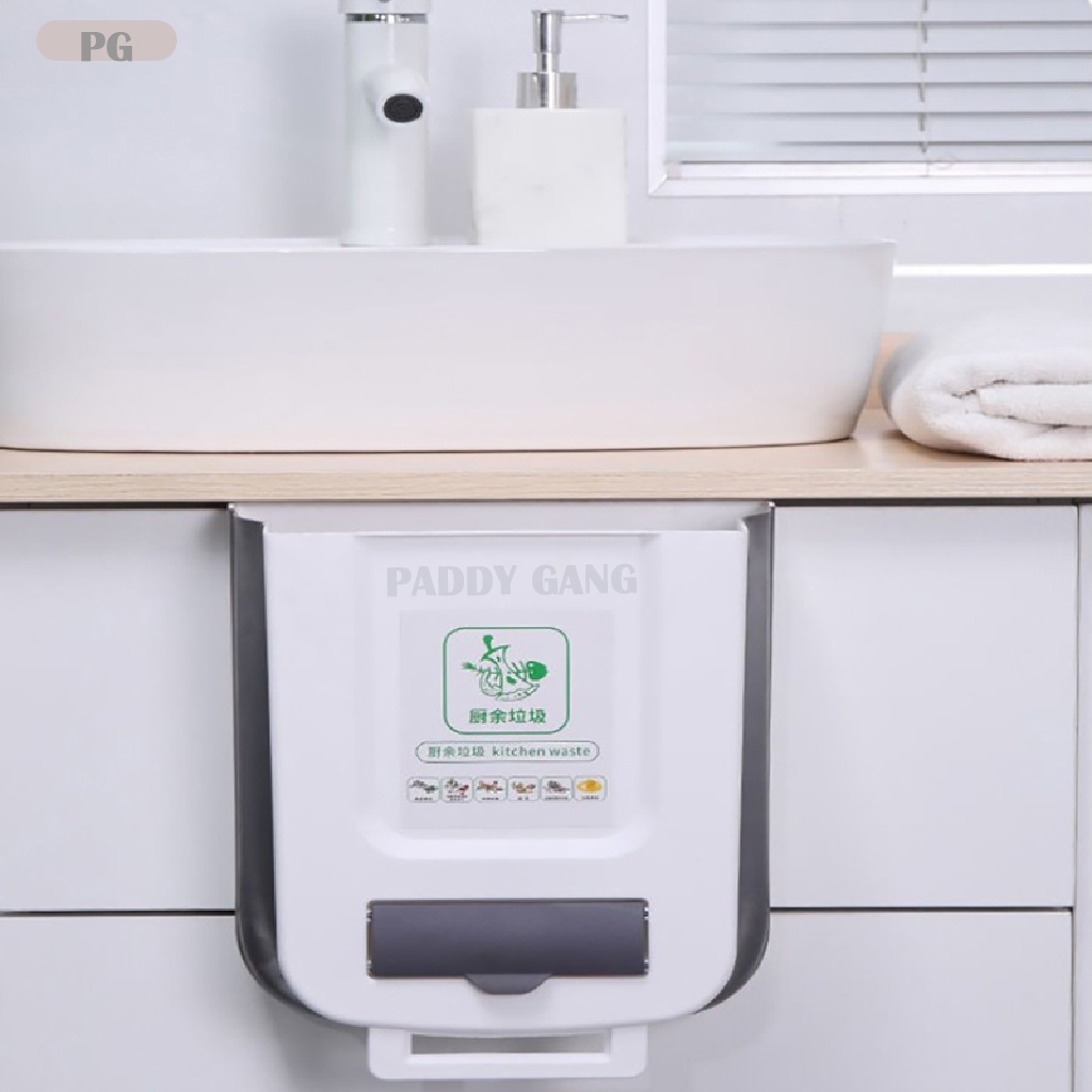 Thùng Rác Mini Thông Minh Có Ngăn Để Túi Đựng Rác Tự Phân Hủy, Thùng Đựng Rác Gấp Gọn Treo Tủ Bếp Sọt Rác Tiện Lợi