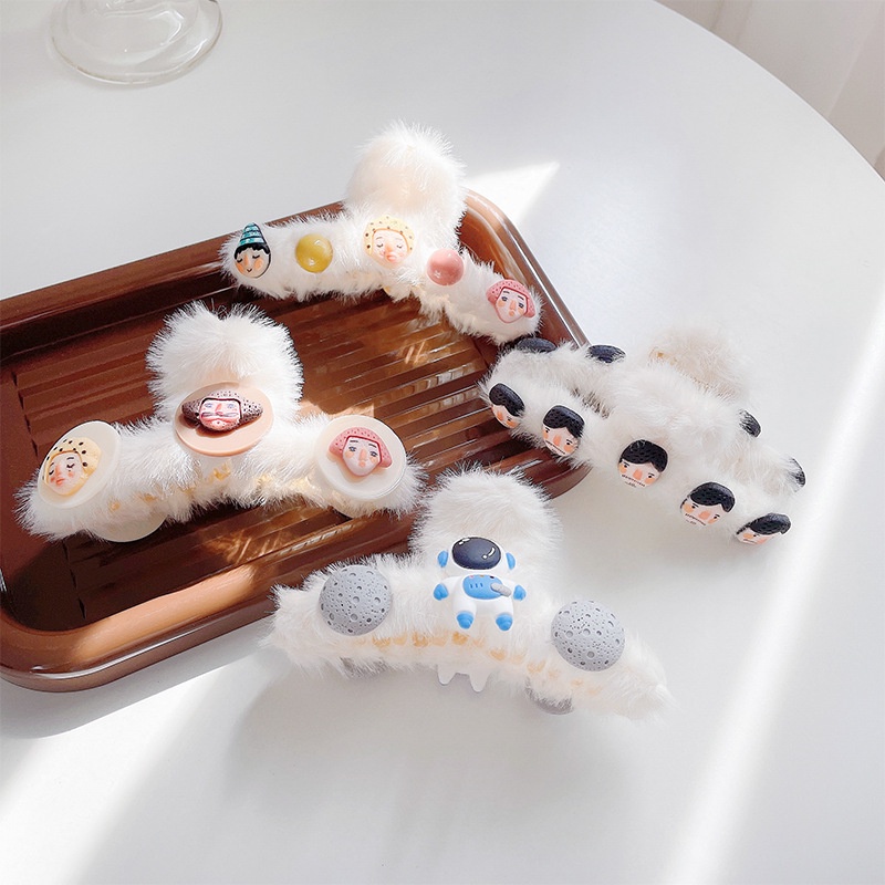  Kẹp tóc hình chú gấu nhồi bông phong cách Hàn Quốc thời trang mùa thu