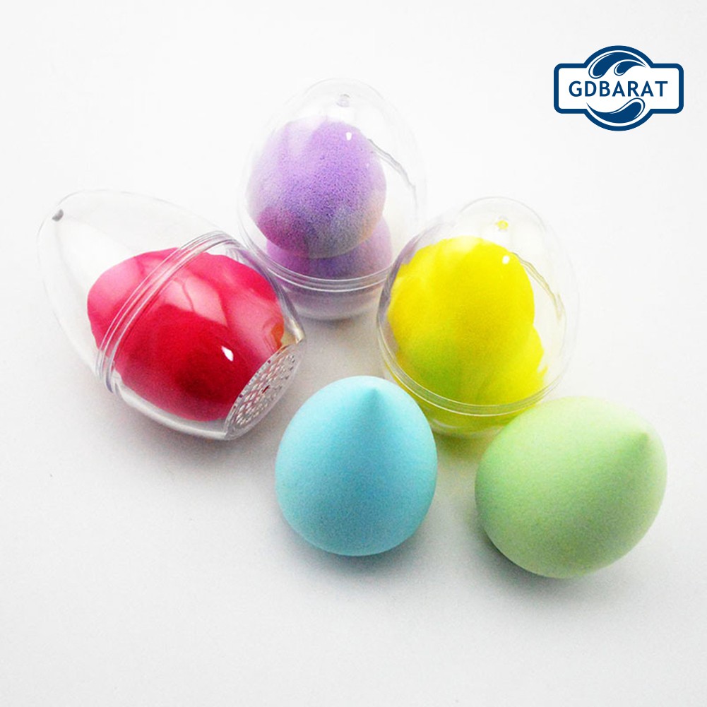 (Hàng Mới Về) Hộp Đựng Mút Trang Điểm Hình Quả Trứng Trong Suốt Tiện Dụng