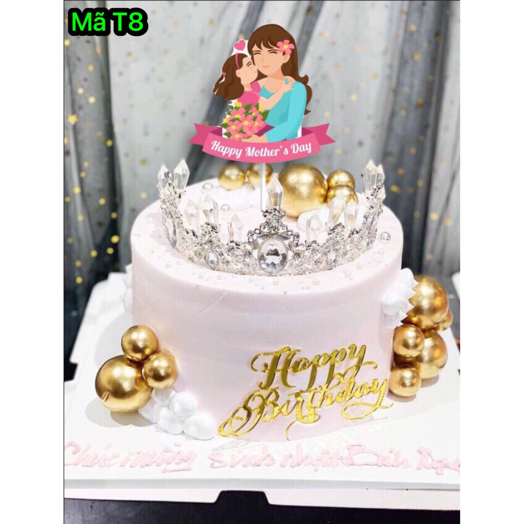 Trang Trí Sinh Nhật - SET 10 THẺ CẮM GIẤY HAPPY MOTHER'S DAY