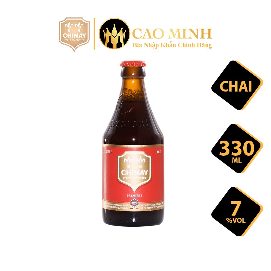 Bia Chimay Đỏ 7% Chai 330ml Nhập Khẩu Bỉ