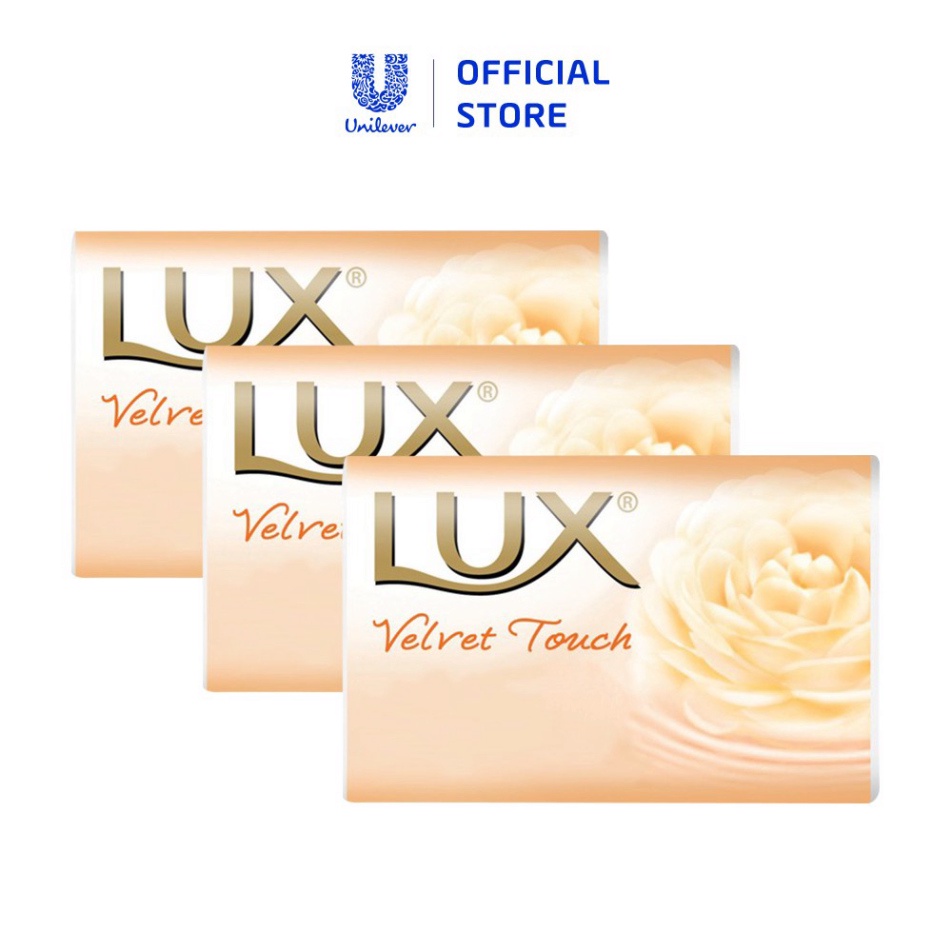 Combo 3 Xà phòng tắm hương nước hoa Lux Trắng Velvet (80gx3)