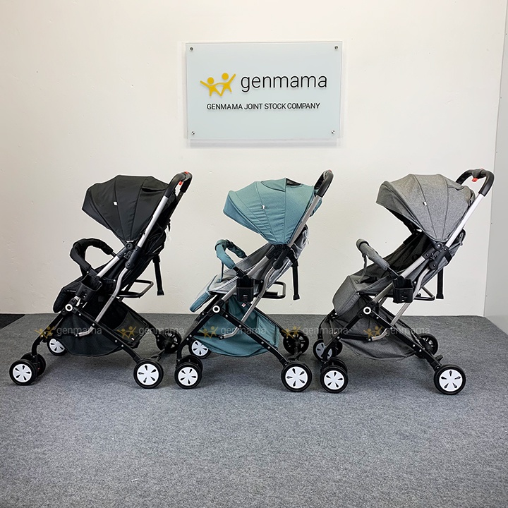 Xe đẩy trẻ em gấp gọn,Xe đẩy cho bé du lịch,picnic,dã ngoại,Xe đẩy cao cấp nhiều tư thế gấp gọn GENMAMA